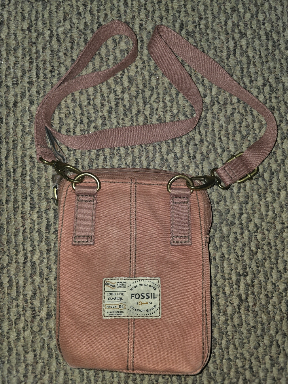 Fossil Pink Crossbody Phone Bag
